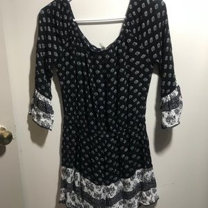Black & white romper